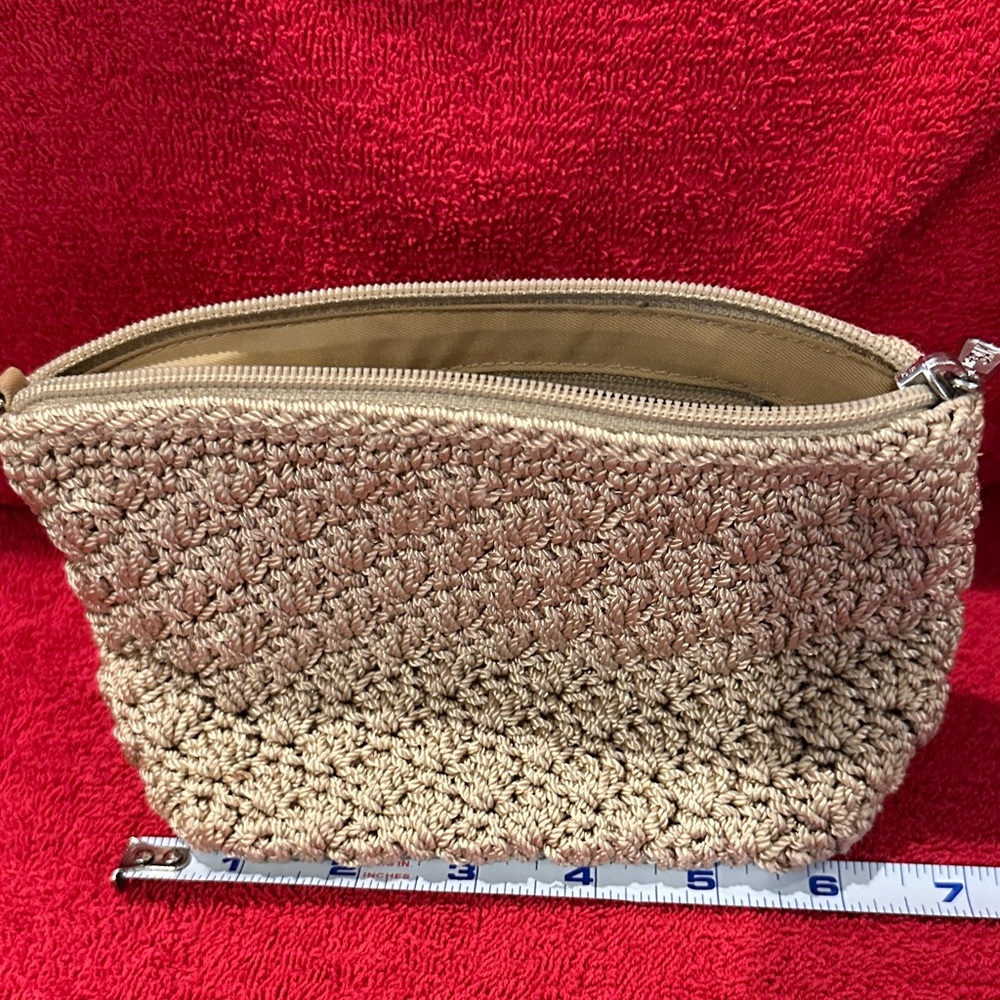 The Sak Elegant Tan Crochet Women Clutch